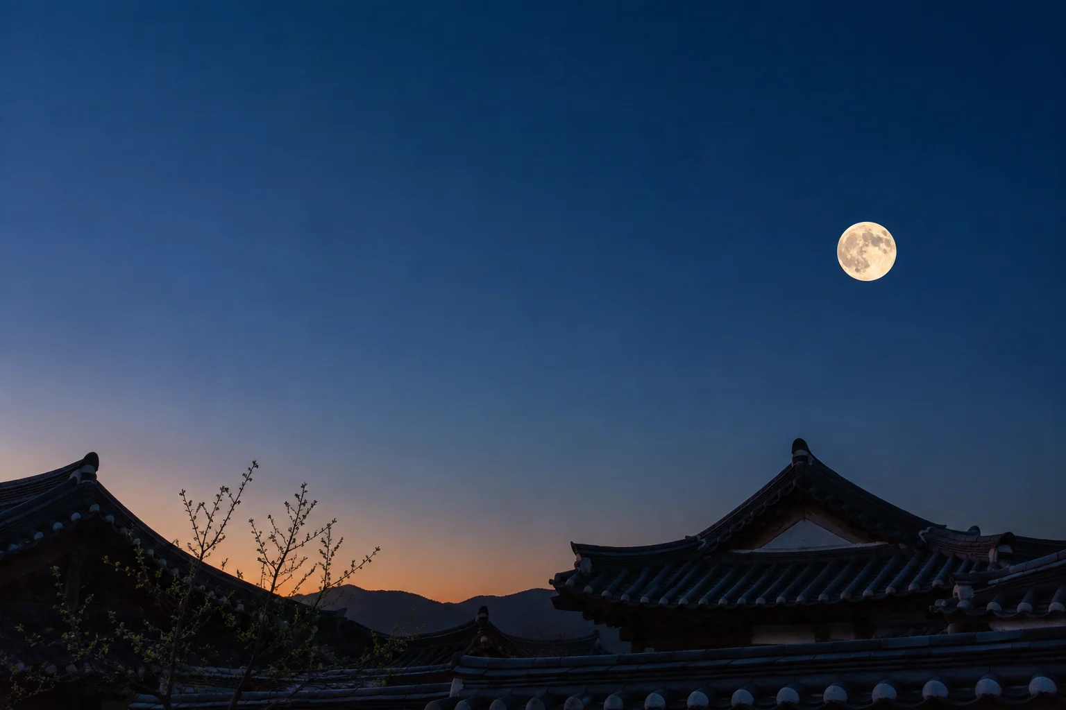 2031년 3월 보름달 안내용 AI 생성 풍경. 실제 관측 사진 아님.