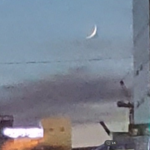 오늘 달 모양 10월 18일 초승달